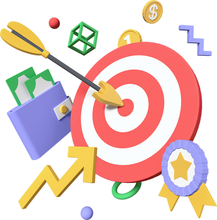 Goal Achievement - Modern Colorful Realistic 3D Illustration