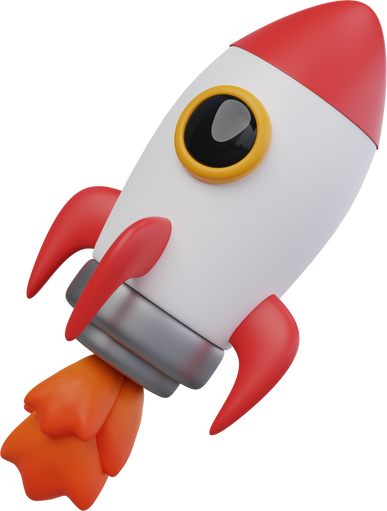 rocket 3d illustration